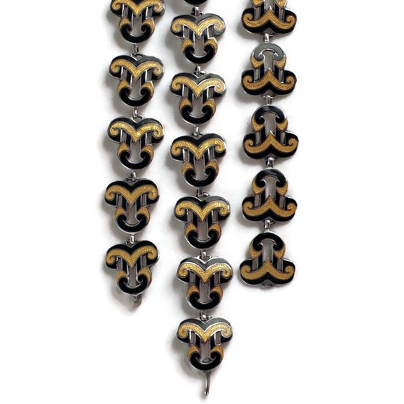 Margot de Taxco Enamel on Sterling Silver Necklace and Bracelet Set - Picture 3 of 10